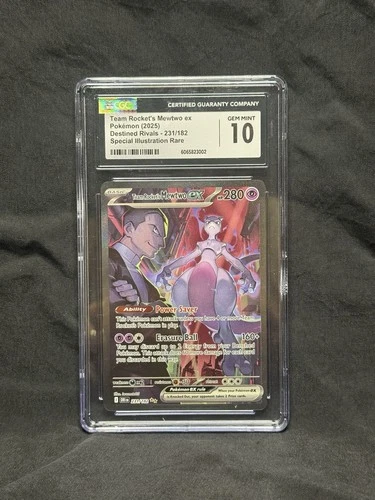 Pokémon Team Rocket's Mewtwo ex Sv10: Destined Rivals 231/182 CGC 10 280 HP