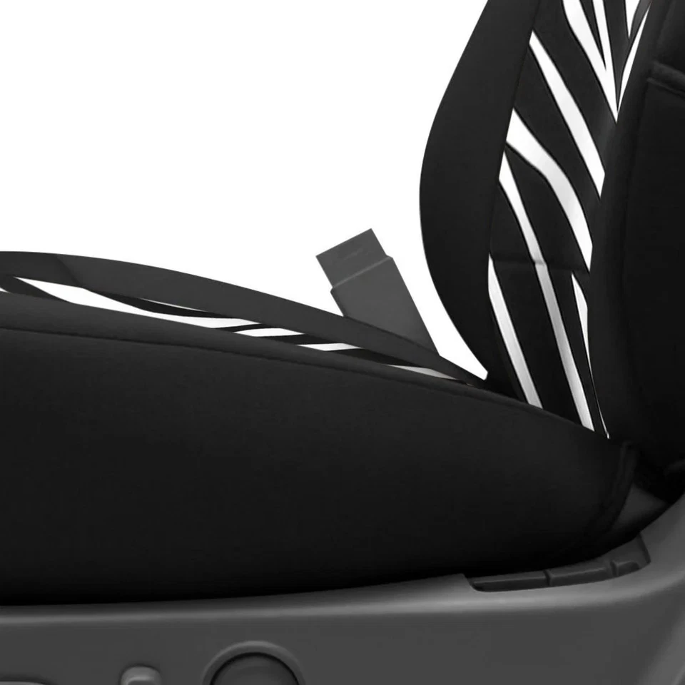 For BMW Z4 19-25 Coverking Neosupreme 1st Row Black & Zebra Custom Seat Covers — 第 3/4 张图片