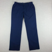 Under Armour Match Play Pants Mens  34x32 Navy Loose Performance Tech Golf *