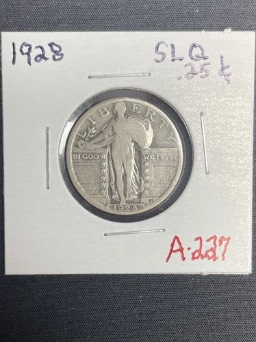 1928 Standing Liberty Quarter 90% Silver Us Coin.A-227