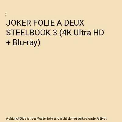 JOKER FOLIE A DEUX STEELBOOK 3 (4K Ultra HD + Blu-ray)