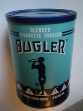 Bugler empty Blended Cigarette Tobacco Tin 8 oz Brown & Williamson, Louisville
