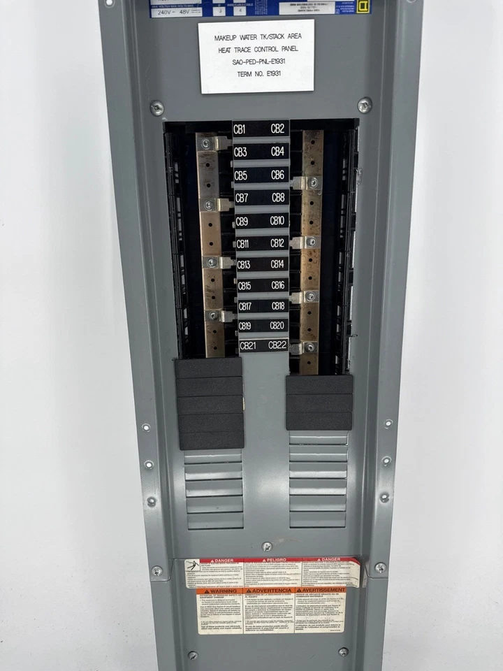 Square D NQOD442L225CU Interior Panelboard 225A 240V 3PH 4W 42 Space 225 Amp MLO - Image 2 of 4