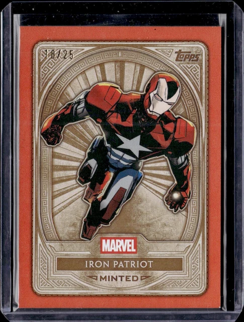2025 Topps Marvel Mint Iron Patriot /25 #22 Orange