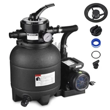 Yescom 12" Sand Filter Pump for Above Ground Pool 4-Way Valve 2640GPH 3/4HP w/