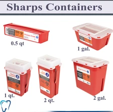 Prevent Sharps Container 1 qt, 2 qt, 5 qt., 1 gal, 2 gal., Locking & Horizontal