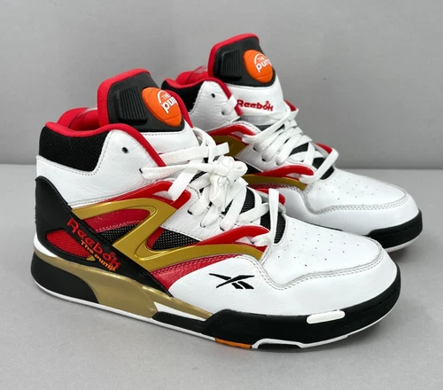 Reebok Pump Omni Zone 2 Atlanta Mens 9 Sneakers Basketball Red Black Gold Shoes