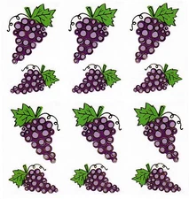 Mrs Grossman's Reflections FRUIT Purple Grapes Scrapbook Stickers 3 Strips