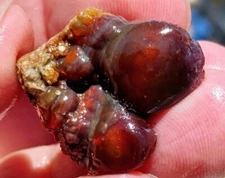 Vintage 1970s Deer Creek Arizona Fire Agate Rough 6.7 Ounces