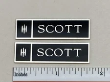 Scott S10 Speaker Badge Logo Emblem Custom Aluminum Pair 