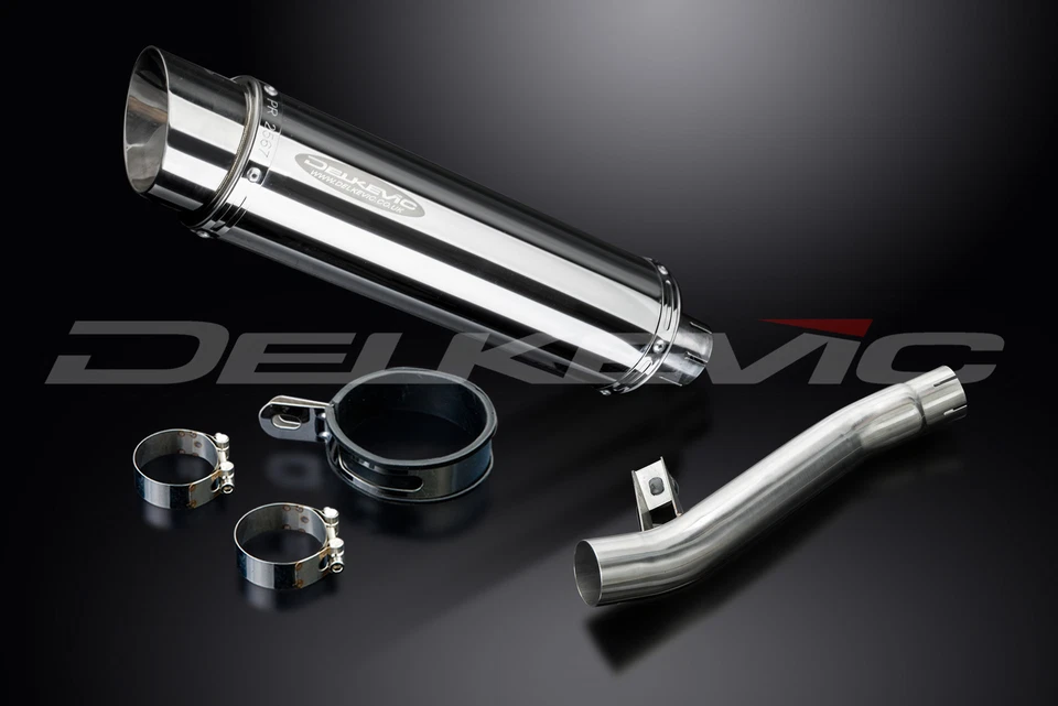 Suzuki GS500 E/F 1989-2009 Kit Silenciador Escape Redondo Acero Inoxidable Deslizable 14" Foto 3 de 4