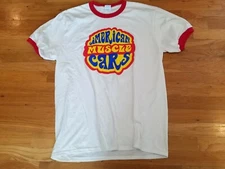 American Muscle Cars World Of Speed museum Car Racing Shirt ringor L large