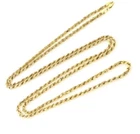 Real 18K Yellow Gold Filled Hypo-allergenic 22" 1.7 mm Thin Rope Chain Necklace