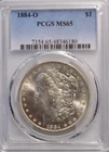 1884-O Morgan Silver Dollar PCGS Certified MS65