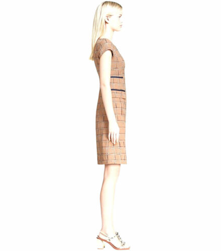 Tory Burch Kleid Evie Beige Blau Größe UK 6 US 2 - Bild 3 von 4