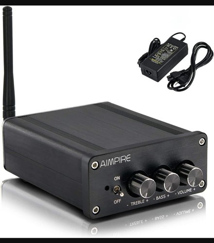 Aimpire Bluetooth 2 Channel 2x100 Watt Stereo Amplifier Receiver Mini Hi-Fi AM30