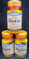 Sundown Naturals Super Strength Biotin 7500 Mcg Vegetarian 75 Tablet 3 Pack 1/18 Sundown Naturals Super Strength Biotin 7500 Mcg Vegetarian 75 Tablet 3 Pack 1/18