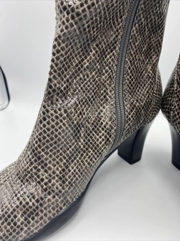 Аэрозоли каблук Cinsual середины икры ботинки США 6B искусственной змеиной кожи 🔥 - Изображение 3 из 4