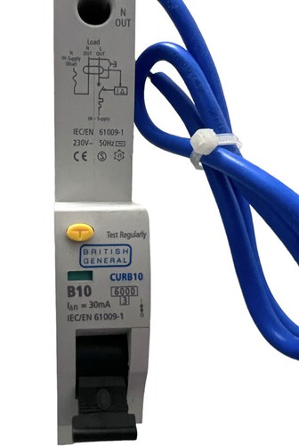 British General CURB10 SP Type B RCBO 10A 6kA - Picture 2 of 5