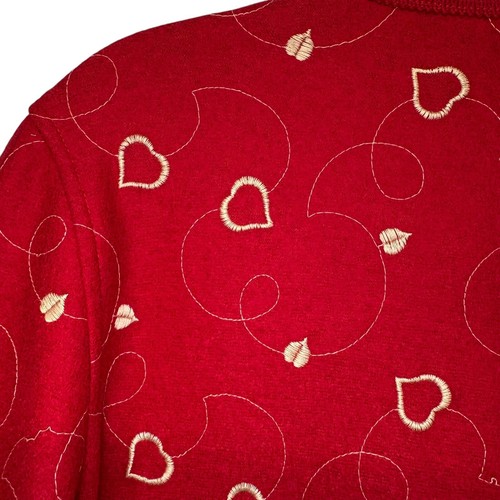 Giesswein Women's Wool Embroidered Cardigan Heart Jacket Button Front Size 10 - Picture 4 of 10