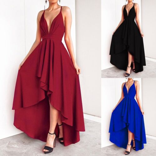 Women Strappy Dress Wedding Bridesmaid Dress Evening Party Cocktail Prom Ball