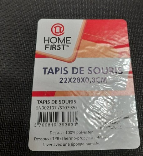 Haute Qualité /Tapis De Souris 22 x 28 x0,3 cm / Home First 105G. E/V - Photo 3/5