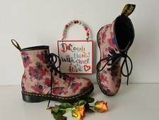 Dr Martens 1460 8 Hole Pascal Canvas Victorian Flowers Wild Floral Boots Uk7