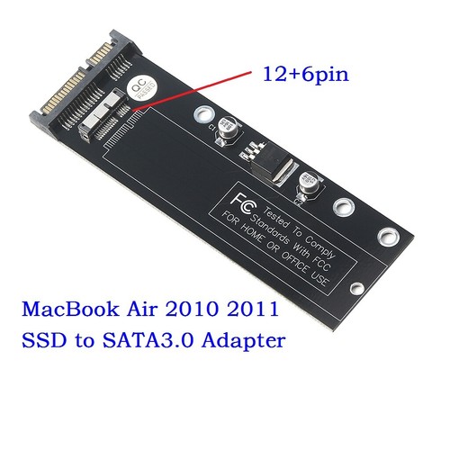 SATA 3.0 adapter PCB card for macbook air 2010 2011 6+12pin original SSD to sata - 第 2/11 張圖片