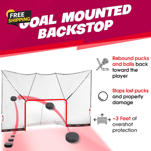Shag Stop, Lacrosse Goal and Ice Hockey Backstop Net, Durable Lacrosse Backstop - Picture 3 of 12