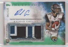 2015 Topps Inception Green 41/125 Rashad Greene #AJP-RG Jumbo Patch Auto 00ah