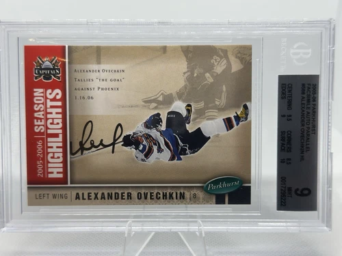 2005-06 Parkhurst Season Highlights Auto Alexander Ovechkin /100 ROOKIE CARD RC
