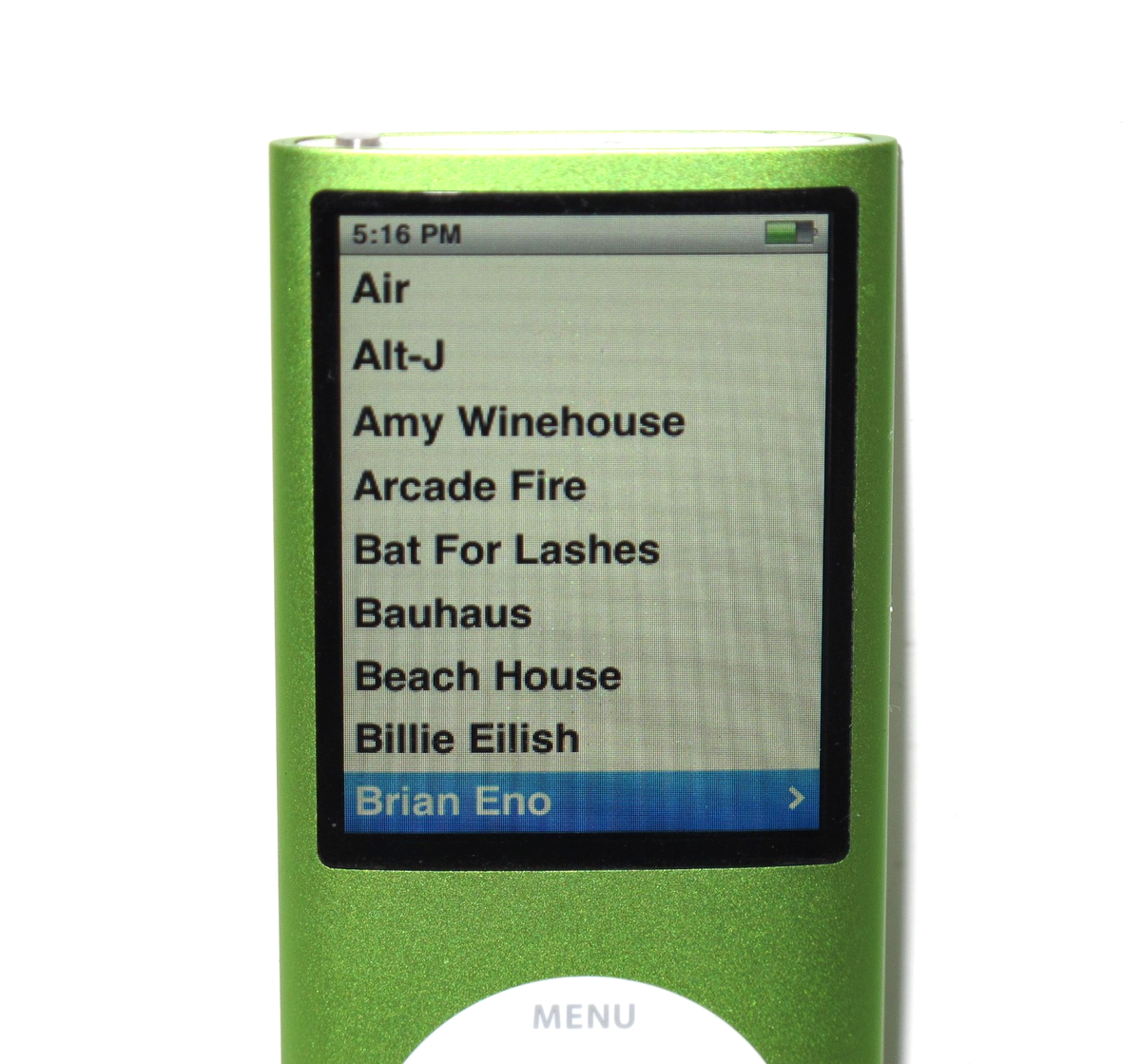 Apple iPod Nano 4th Gen Green (8 GB) A1285 Excellent w/ 750 Songs
