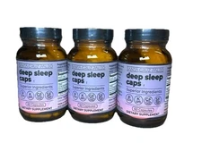 3 Bottles Santa Cruz Paleo Deep Sleep Caps - Sealed New - Exp 10/2026 60 Caps Ea