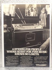 Vintage Sony CF-580 Stereo Cassette Recorder 1978 Print Advertising Full Page Ad