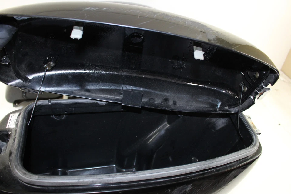 97-04 Honda Valkyrie 1500 GL1500 Black OEM Hard Saddle Bag Set Bracket Foto 3 de 4