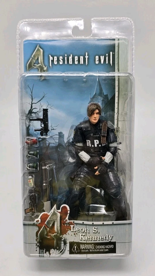 Figura exclusiva NECA Resident Evil 4 LEON KENNEDY (uniforme RPD) SDCC nueva sellada Foto 2 de 4