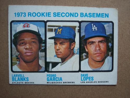 1973 Topps baseball Davey Lopes Rookie High Number card #609 Worn-Fair