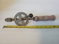 Antique/vintage Hand Egg Beater Or Mixer Or Drill 12 Inches Long 4 Inches Wide