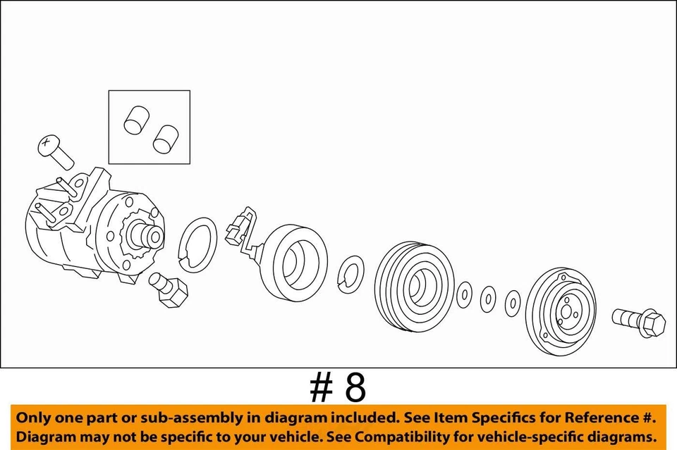 AC Compressor Engine Fits 11-16 FORD F250SD PICKUP 4180577 Foto 3 de 3