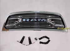 Grille Chrome For Dodge Ram 2500 3500 2010-2018 Grill Front Bumper Mesh W/Letter