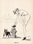 Vintage Boston Terrier Fire Hydrant Humor Print 1930s Zito Illustration 6293z