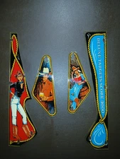 Original Bally EIGHT BALL DELUXE Pinball Plastics (4 Pieces)