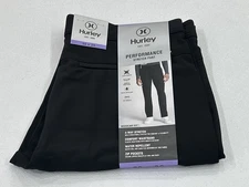 Hurley Men's Regular Fit Performance Stretch Pants, Black, Size 30X29