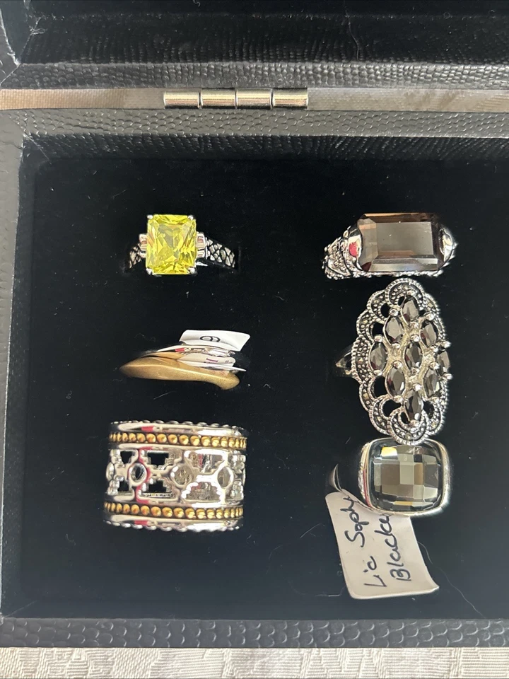 Lote De 15 Anillos Lia Sophia Premier Designs PL Talla 6 Tonos Varios Piedras Estado Foto 2 de 4