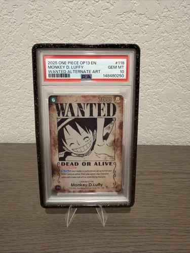 Monkey D. Luffy PSA 10 English One Piece OP13-118 Wanted Poster 2025 SP Alt Art