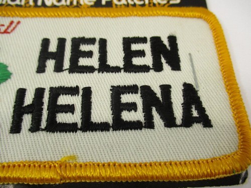 Patch nome abbigliamento HAWAIANO anni 70 HELEN HELENA autentico vintage USA NUOVO vecchio magazzino - Foto 13 di 13
