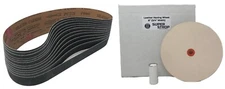 Professional Knife Sharpening Kit -1x30 Sanding Belts  & 8" Leather Honing Wheel