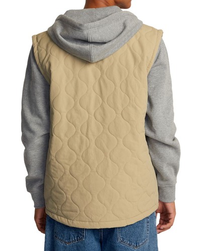 RVCA Grant Puffer Men's Jacket, Khaki, Large - Picture 2 of 4