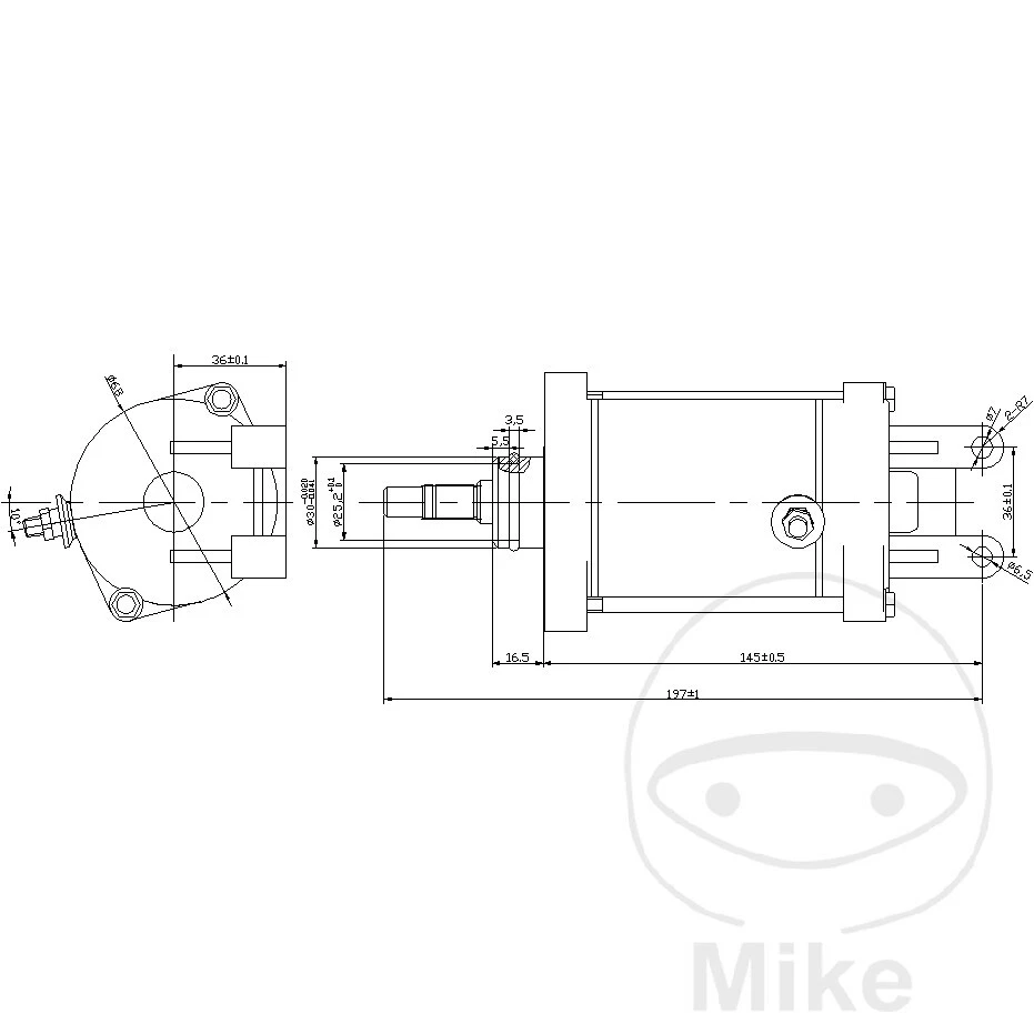 Motor de arranque JMP compatible con MZ/MUZ Baghira 660 SM Street Moto 17 pulgadas 2000-2008 Foto 2 de 2