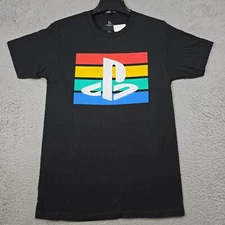 Playstation Shirt Mens Small S Black PS4 PS5 Video Gamer Gaming Logo Retro NWT